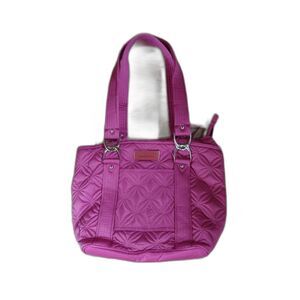 Donna Sharp Pink Quilted Handbag Tote Shoulder Strap Medium Interior Pockets